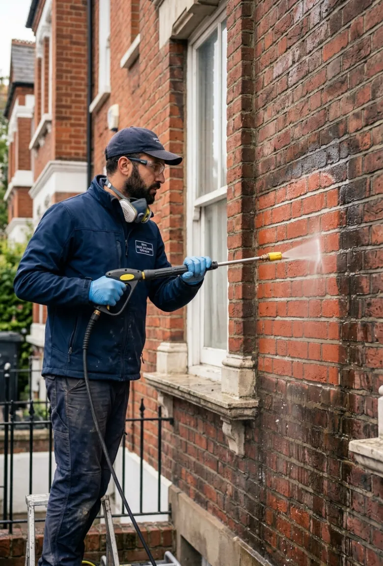 Low Pressure Washing and Soft Washing Brick Cleaning Method