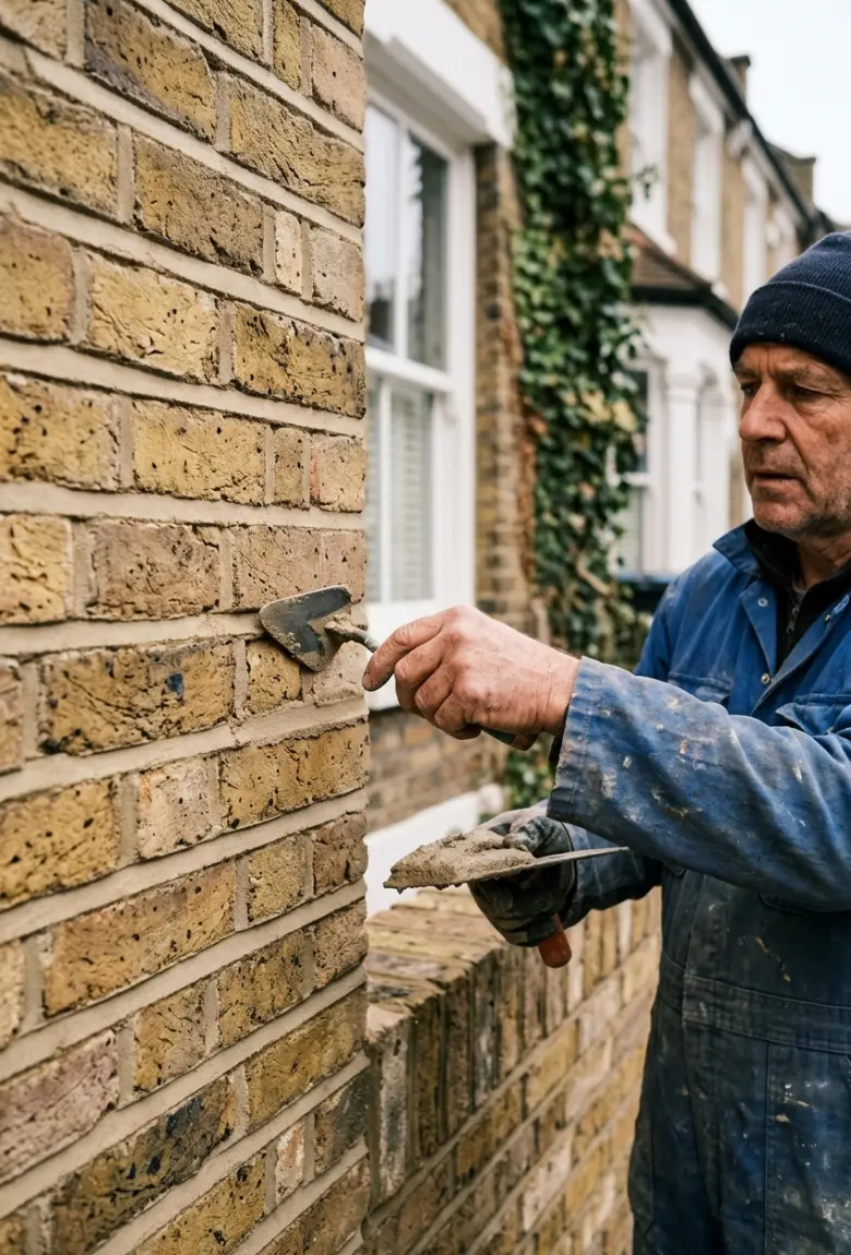 Mortar Joint Finishes on Freshly Repointed Residential Property in North London