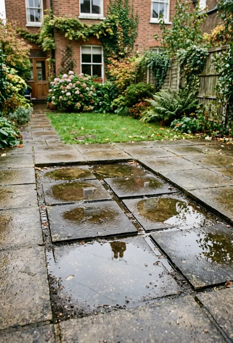 Residential Patios with Sunken Areas or Standing Water Problem in North London