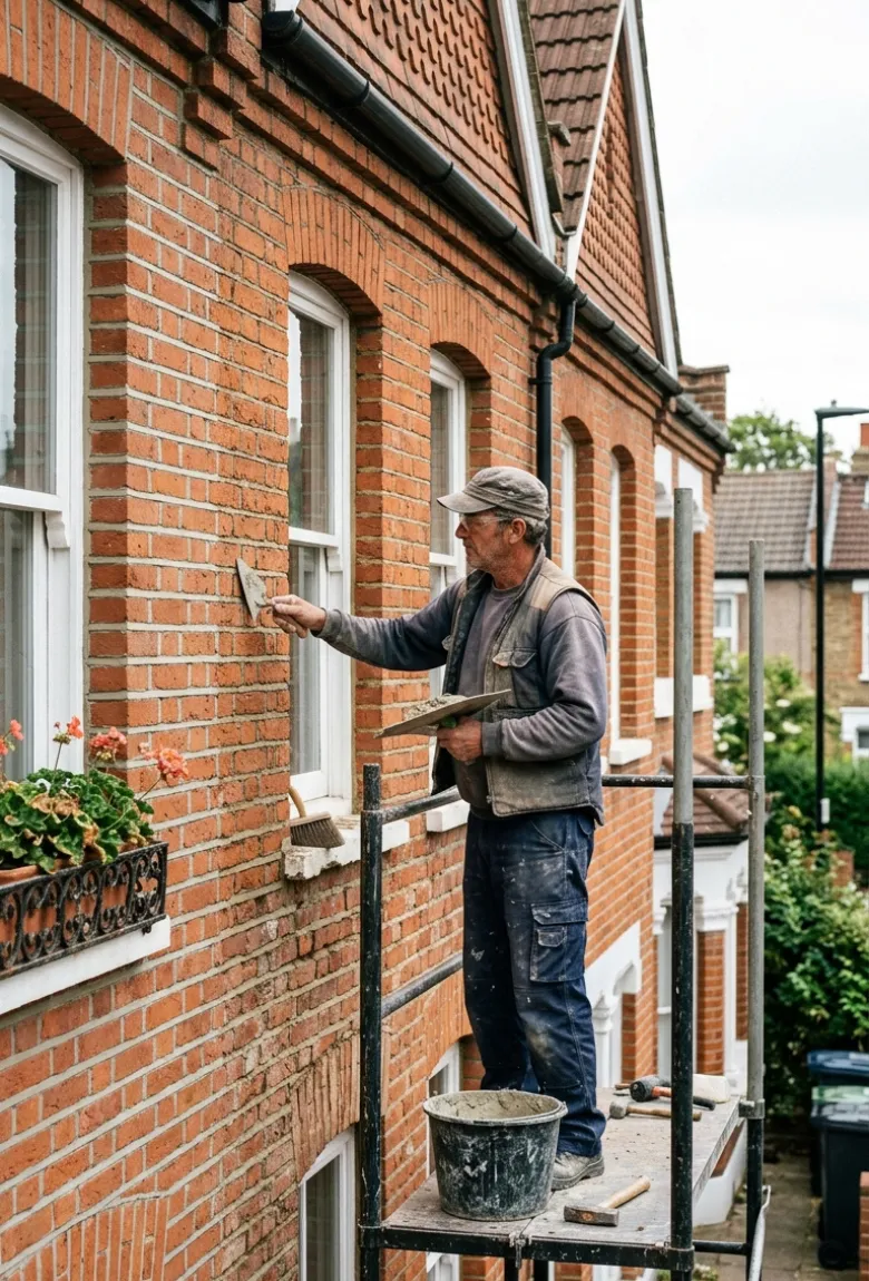 Victorian House and Terraces Pointing North London